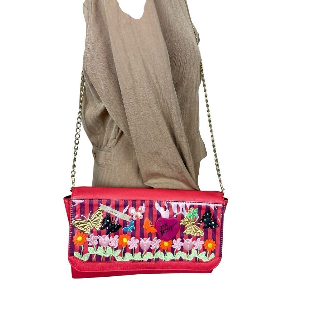 Betsey Johnson Purse Womens Tangerine Love Bug Quirky Whimsical Vintage Rare‎ - Picture 6 of 16